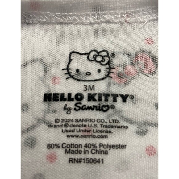 Four Hello Kitty Baby Girl Onesies Bodysuits, Size 0-6 months - Picture 7 of 11